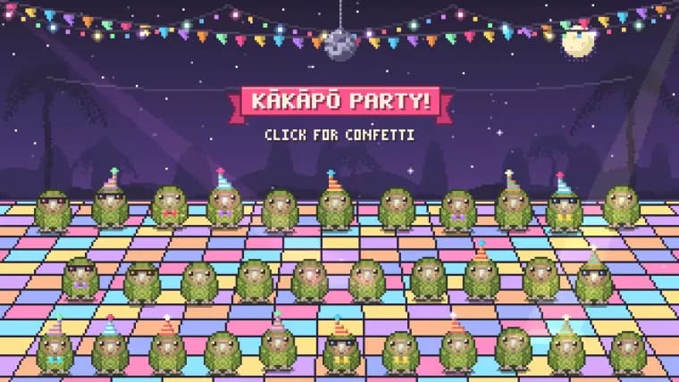 Claude Opus 5.5 turns three photos into a pixel art kākāpō party for a keynote