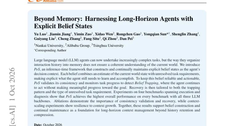 PoS framework keeps explicit belief states for long-horizon LLM agents
