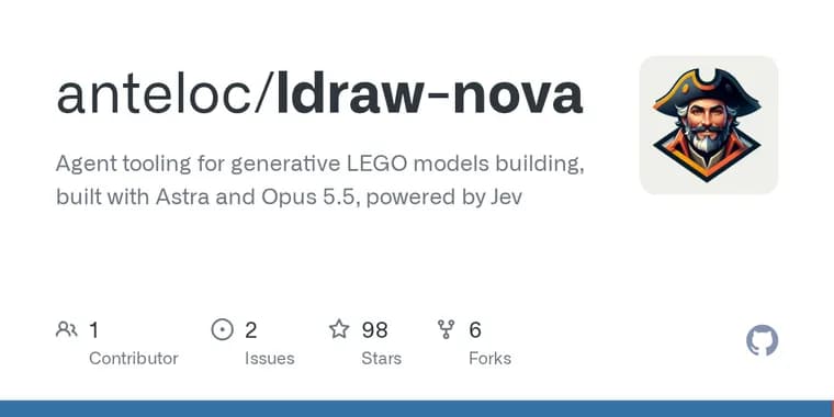 ldraw-nova: open-source tool has AI agents build LEGO models