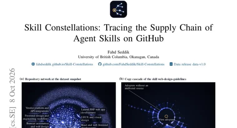 Skill Constellations maps how agent skills are copied across GitHub