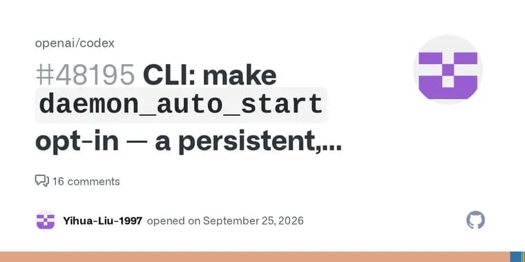 Codex CLI 0.157.0 starts a self-updating background daemon, users report