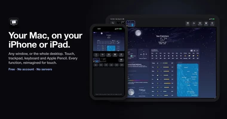 Sill streams any Mac window to iPhone and iPad with touch input