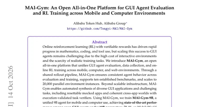 MAI-Gym: open platform trains a 9B GUI agent for phones and PCs