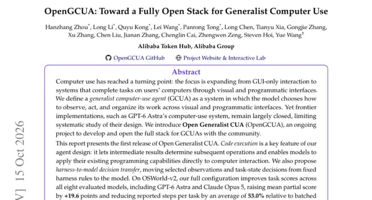 OpenGCUA releases an open stack for computer-use agents