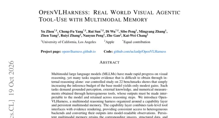 OpenVLHarness gives multimodal models tools and memory, lifting scores 9.7-12.6 points