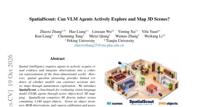 SpatialScout benchmark finds VLM agents struggle to map 3D scenes