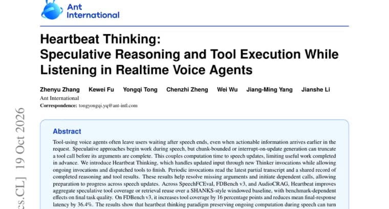Heartbeat Thinking lets voice agents run tools while you speak