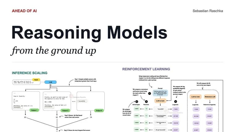 Sebastian Raschka releases 11-hour video course on building reasoning models