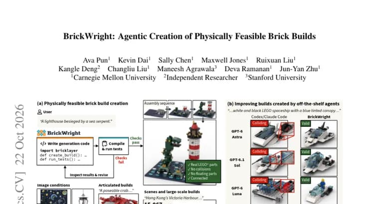 BrickWright lets coding agents build LEGO models that are physically valid