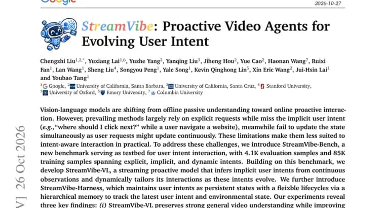 StreamVibe: a benchmark and streaming model for video agents that infer implicit user intent