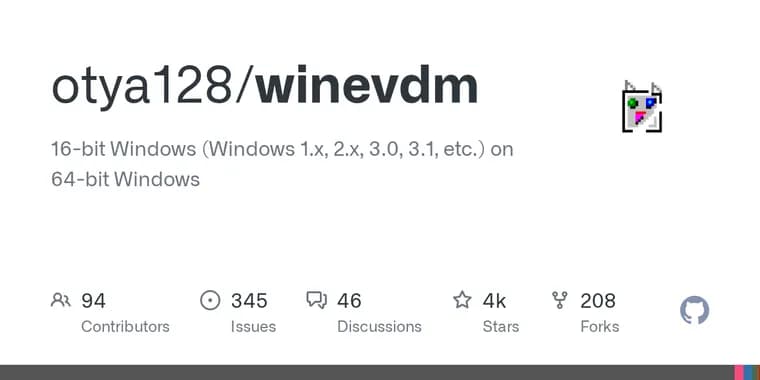 winevdm ports a 16-bit Windows emulator to run Win16 programs on 64-bit Windows