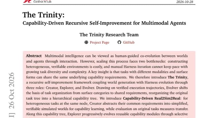 The Trinity framework evolves multimodal agent Harnesses, reports 34-point gain