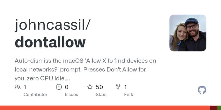 dontallow auto-denies the macOS Local Network permission prompt