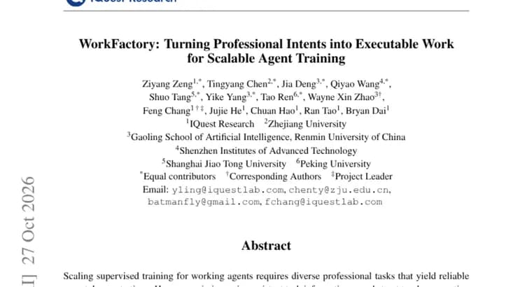 WorkFactory builds 112,686 professional tasks to train WorkPilot agents