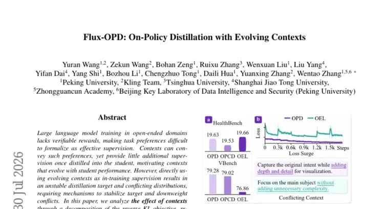 Flux-OPD stabilizes context-based supervision for LLM distillation