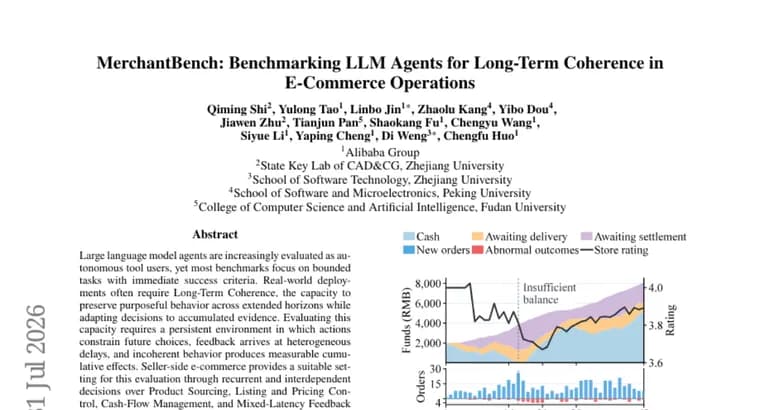 MerchantBench: LLM agents reach only 27.3% of human e-commerce net assets