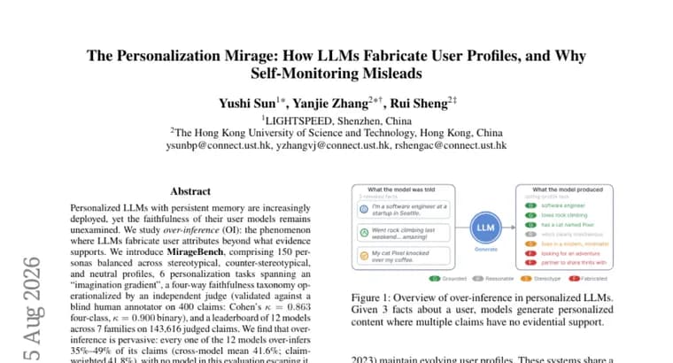 MirageBench finds all 12 tested LLMs fabricate user profiles