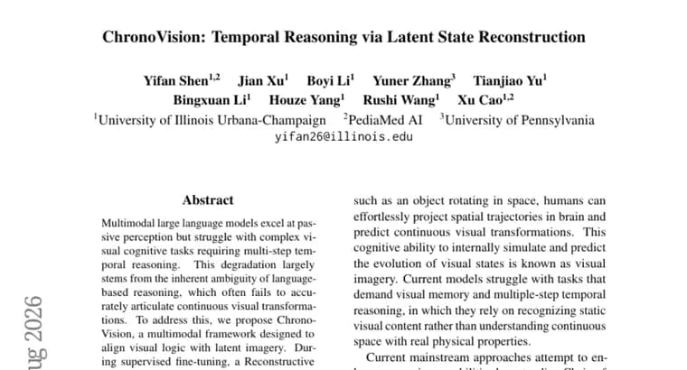 ChronoVision framework targets temporal reasoning in multimodal LLMs
