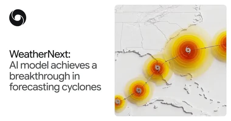 Google DeepMind's WeatherNext gains a day of cyclone forecast lead time