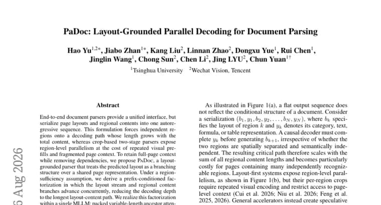 PaDoc cuts document-parsing latency with parallel decoding
