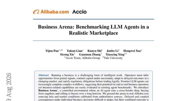 Business Arena benchmark finds ninefold gap in LLM agents running a shop