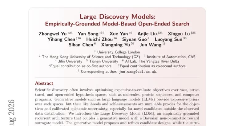 Large Discovery Model pairs generative AI with Bayesian search