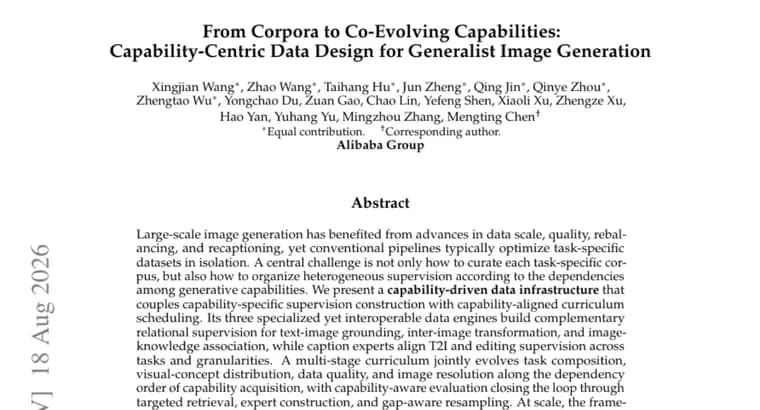 Capability-driven data infrastructure trains 3B and 6B image generation models
