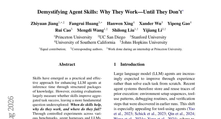 Study finds AI agent skills stabilize actions, not add facts