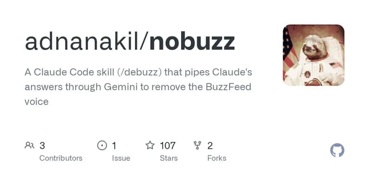 New Claude Code skill runs Claude's replies through Gemini to cut buzzwords