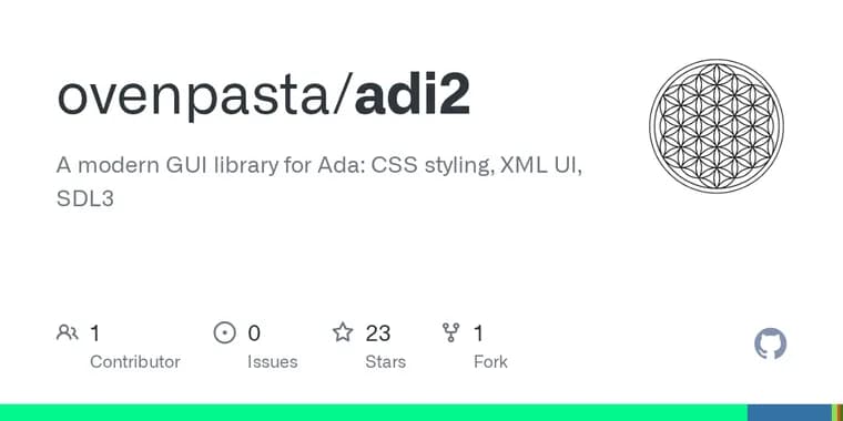 Adi2 brings CSS styling and XML layouts to native Ada GUIs