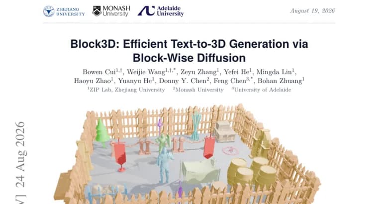 Block3D cuts text-to-3D generation time 5.15x