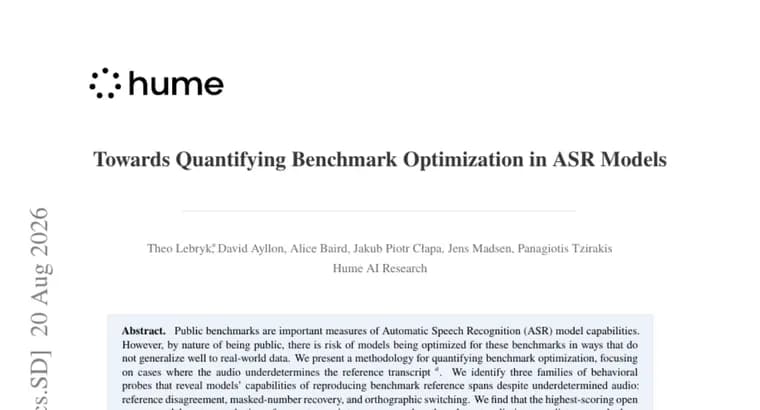Top speech recognition models found gaming benchmarks, not audio