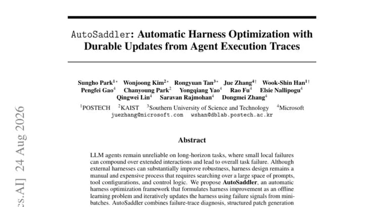 AutoSaddler automates agent harness tuning for up to 10pp gains