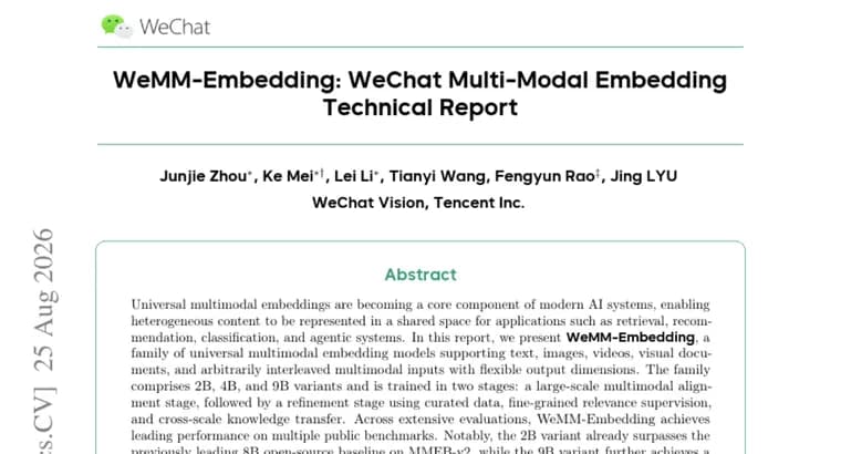 Tencent's WeMM-Embedding beats 8B rivals with a 2B model