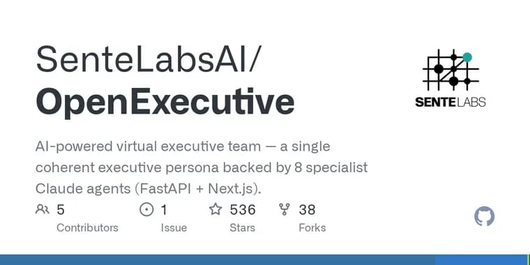 SenteLabsAI releases Open Executive, an AI virtual executive team