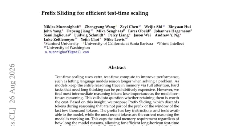 Prefix Sliding can make reasoning models 3x faster without retraining