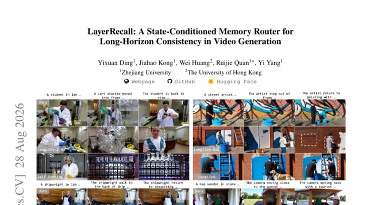 LayerRecall fixes long-horizon consistency in AI video generation