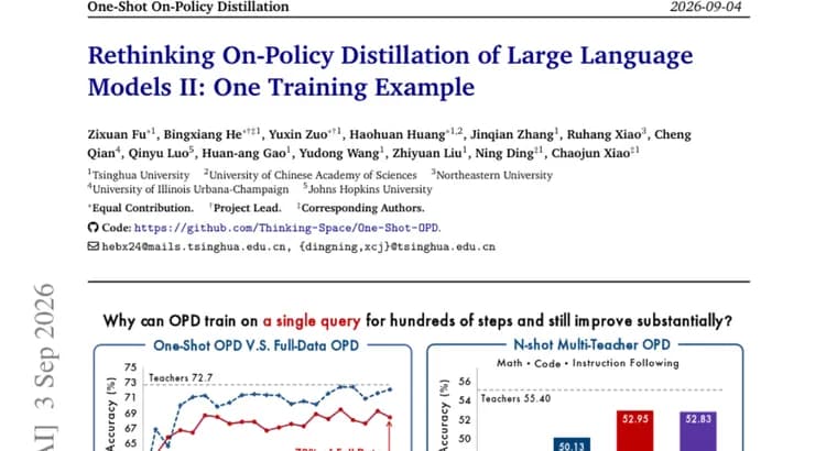 One query recovers most of on-policy distillation's gains