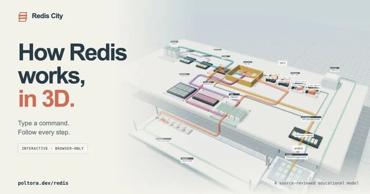 Redis City visualizes Redis internals in an interactive 3D model