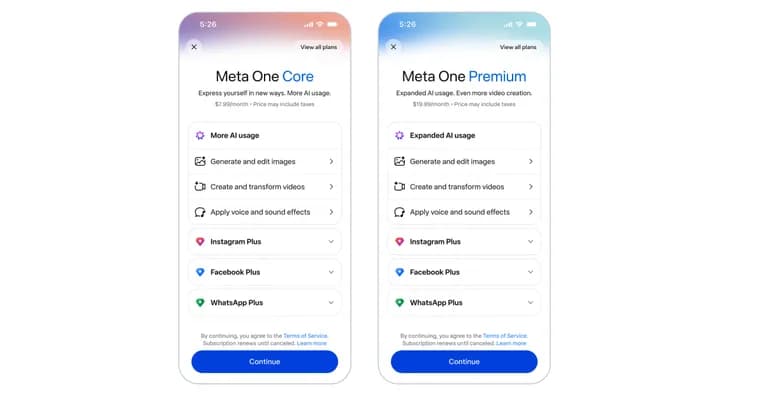 Meta launches Meta One bundles, from $7.99 to $499 a month