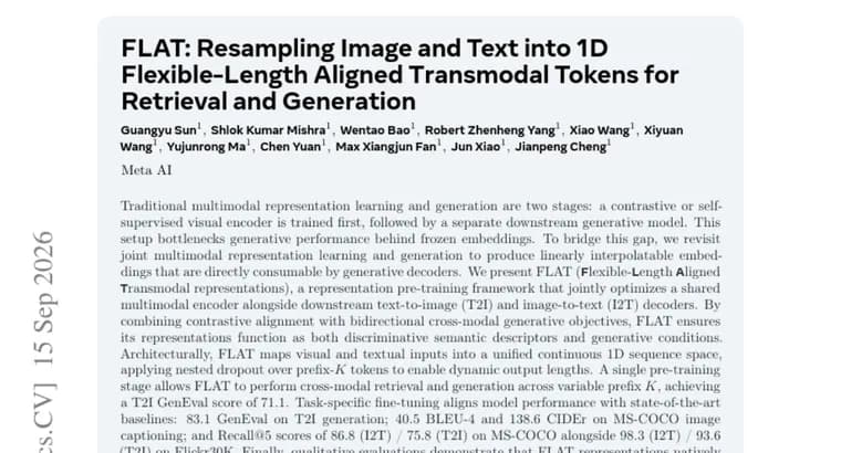 FLAT trains one encoder for both text-to-image and image-to-text tasks