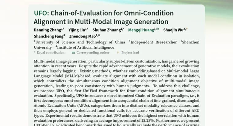 UFO framework evaluates image generation across all conditions at once