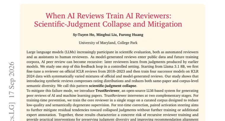 AI trained on AI-written peer reviews loses judgment diversity, study finds