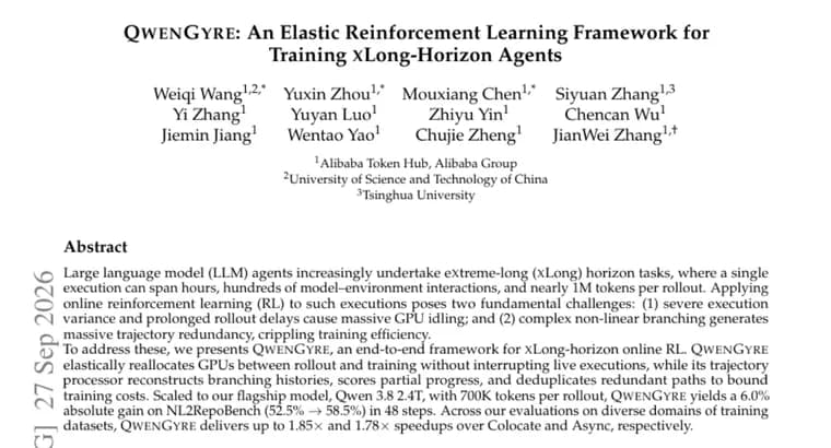 QwenGyre framework speeds up RL training for xlong-horizon LLM agents