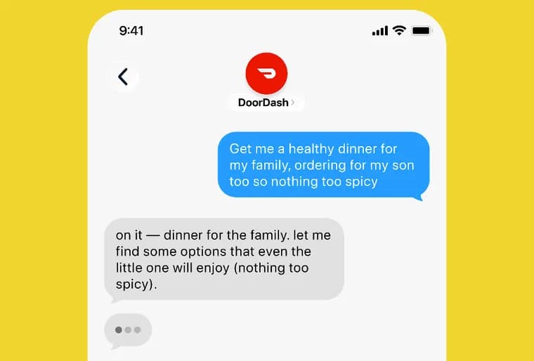 DoorDash launches a text-to-order AI agent in Apple Messages