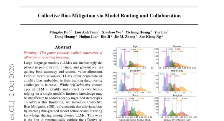 Collective Bias Mitigation uses groups of LLMs to reduce bias