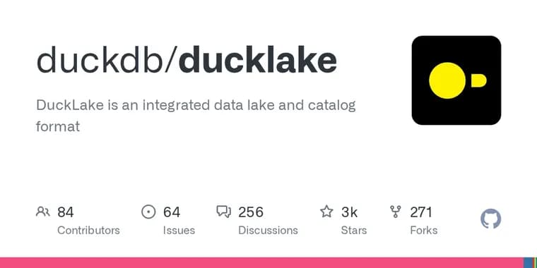 DuckDB's DuckLake extension reads and writes an open SQL and Parquet lakehouse format