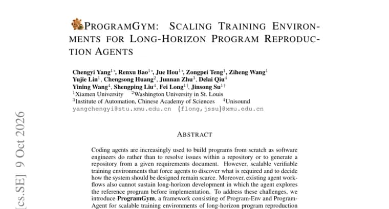 ProgramGym offers 1,648 training environments for coding agents