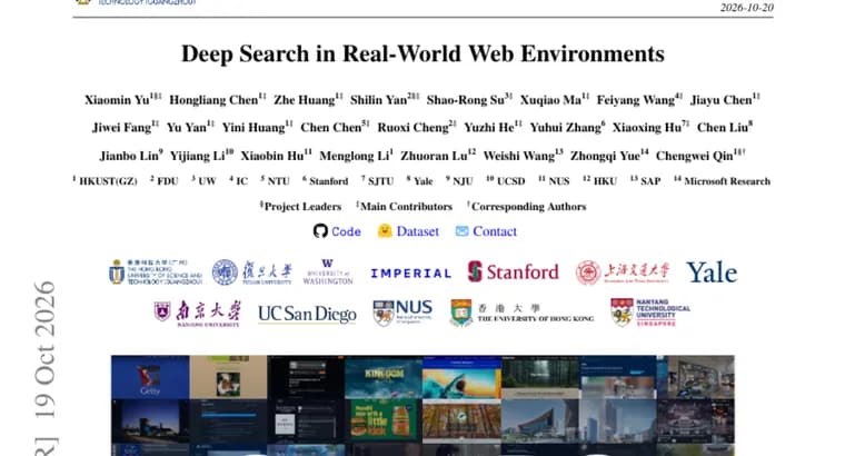 OpenDS-World benchmark: best AI model hits 39% on live-web deep search
