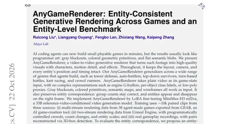 AnyGameRenderer turns rough game footage into polished video